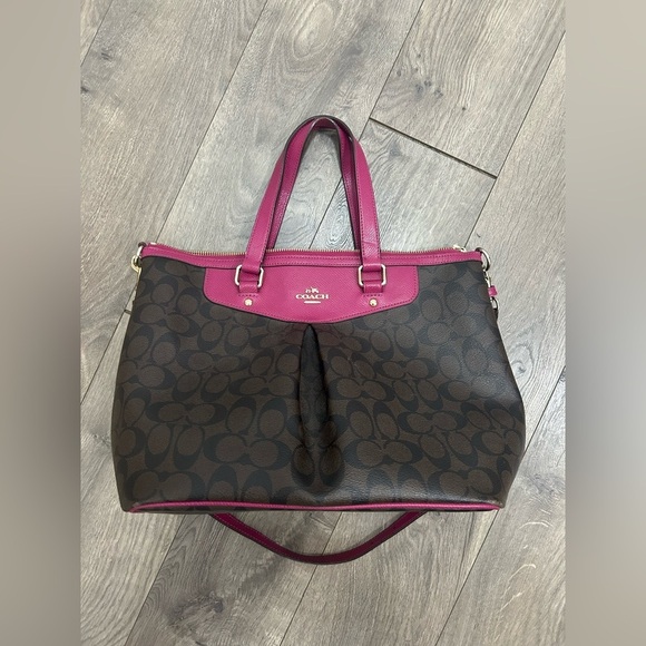 Coach Brown and Pink Women's Bag - Picture 2 of 7